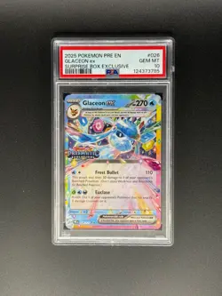 Pokemon TCG Glaceon ex - (Prismatic Evolutions Stamp) 026/131 PSA 10 - Image 1
