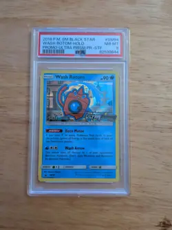 Pokemon Sun & Moon Black Star Promo Rotom Wash #SM94 Ultra Prism Staff PSA 8 NM - Image 1