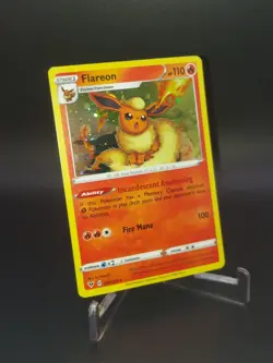 Pokemon Flareon SWSH041 Cosmo Holo (Crazy Swirls) SWSH Sword & Shield Promo 💎 - Image 2