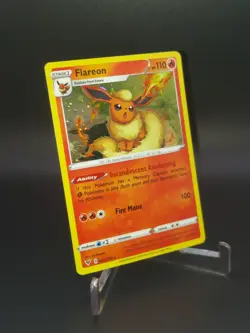 Pokemon Flareon SWSH041 Cosmo Holo (Crazy Swirls) SWSH Sword & Shield Promo 💎 - Image 3