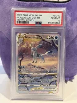 Pokemon TCG - Glaceon VSTAR #GG40 Pokemon Crown Zenith - PSA 10 Gem Mint - Image 2