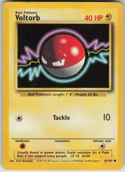 Pokemon TCG Voltorb Common Base Set 067/102 - Image 1