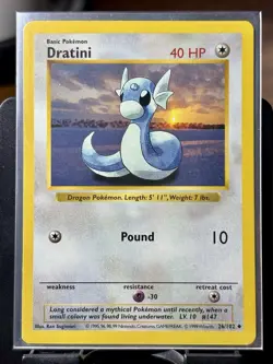 Dratini (Shadowless) - Pokemon TCG - Base Set - 26/102 - UNCOMMON ~ LP - Image 2