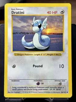 Dratini (Shadowless) - Pokemon TCG - Base Set - 26/102 - UNCOMMON ~ LP - Image 3
