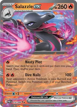 SALAZZLE EX 016/088 DOUBLE RARE PERFECT ORDER POKEMON NEAR MINT - Image 1
