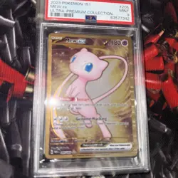 2023 POKEMON MEW EN-151 HYPER RARE #205 MEW EX PSA 9 MINT - Image 1