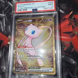 2023 POKEMON MEW EN-151 HYPER RARE #205 MEW EX PSA 9 MINT - Image 2