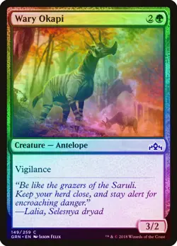 Wary Okapi FOIL Guilds of Ravnica NM Green Common MAGIC MTG CARD ABUGames - Image 1