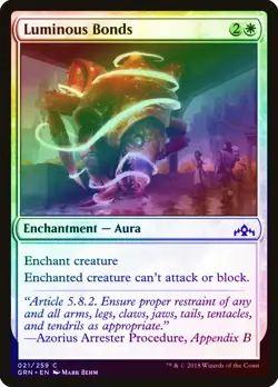 Luminous Bonds FOIL Guilds of Ravnica NM White Common MAGIC MTG CARD ABUGames - Image 1