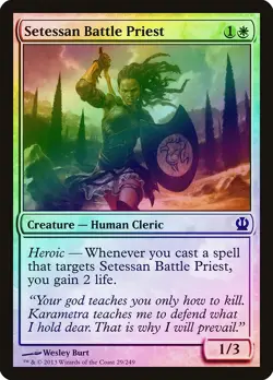 Setessan Battle Priest FOIL Theros NM White Common MAGIC MTG CARD ABUGames - Image 1