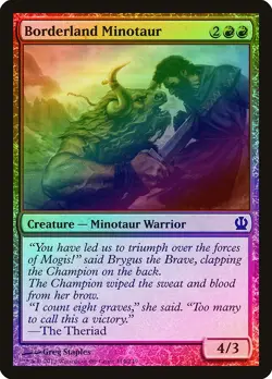Borderland Minotaur FOIL Theros NM Red Common MAGIC GATHERING CARD ABUGames - Image 1