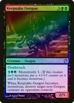 Keepsake Gorgon FOIL Theros NM Black Uncommon MAGIC GATHERING CARD ABUGames - Image 1
