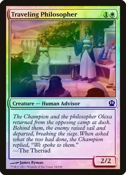 Traveling Philosopher FOIL Theros NM White Common MAGIC MTG CARD ABUGames - Image 1