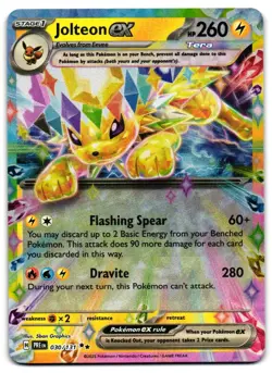 Jolteon ex 030/131 - Prismatic Evolutions Double Rare Pokemon TCG - M/LP Card - Image 1