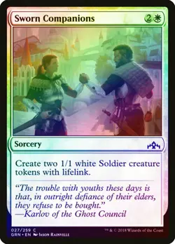 Sworn Companions FOIL Guilds of Ravnica NM White Common MAGIC CARD ABUGames - Image 1