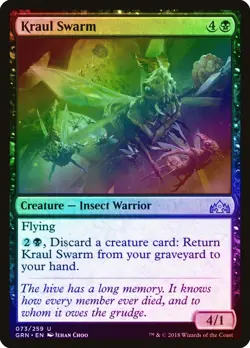 Kraul Swarm FOIL Guilds of Ravnica NM Black Uncommon MAGIC MTG CARD ABUGames - Image 1