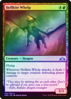 Hellkite Whelp FOIL Guilds of Ravnica NM Red Uncommon MAGIC MTG CARD ABUGames - Image 1