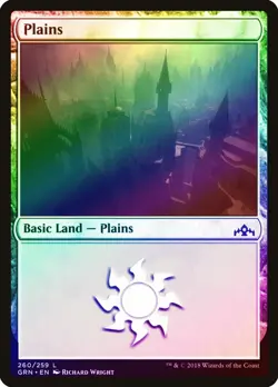 Plains (260) FOIL Guilds of Ravnica NM Basic Land MAGIC MTG CARD ABUGames - Image 1