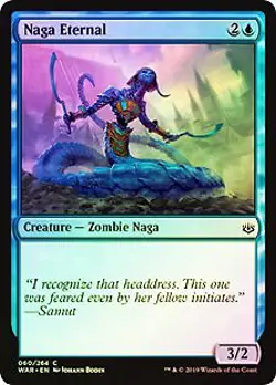 Naga Eternal FOIL War of the Spark NM Blue Common MAGIC MTG CARD ABUGames - Image 1