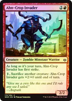 Ahn-Crop Invader FOIL War of the Spark NM Red Common MAGIC MTG CARD ABUGames - Image 1