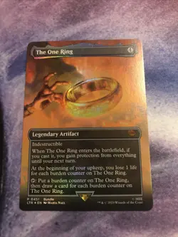 MTG Magic the Gathering The One Ring LOTR Foil Borderless LP Commander - Image 1