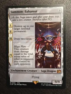 Summon: Bahamut- Final Fantasy Magic the Gathering M 0001 Regular MTG Mythic NM - Image 1