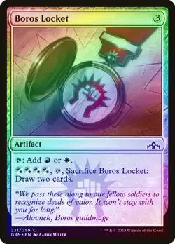 Boros Locket FOIL Guilds of Ravnica NM Artifact White Red Common CARD ABUGames - Image 1