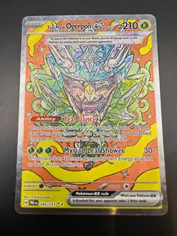 Pokemon TCG Teal Mask Ogerpon EX 145/131 Special Illustration Rare Card - Image 1