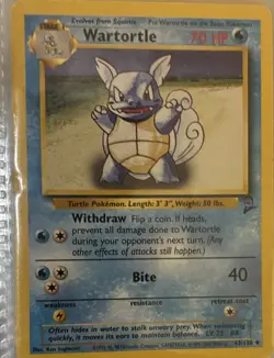 Pokemon TCG Base Set 2 Wartortle 63/130 Stage 1 Card Nintendo 1999 - Image 1