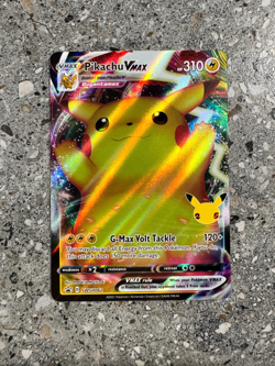 Pokemon TCG Pikachu VMAX SWSH062 Black Star Promo 25th Anniversary Stamp NM-M - Image 1