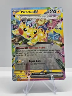 Pikachu ex 057/191 Double Rare Surging Sparks Pokemon NM - Image 1
