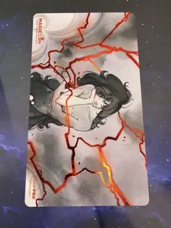 FOIL Peach Momoko Lightning Bolt Playmat Mtg Chicago MagicCon 2025 Ultra Pro - Image 3