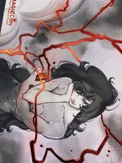 FOIL Peach Momoko Lightning Bolt Playmat Mtg Chicago MagicCon 2025 Ultra Pro - Image 4