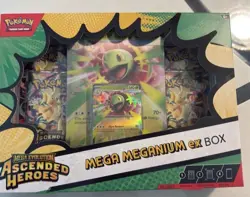 Pokemon TCG Mega Evolution Ascended Heroes Mega Meganium EX Box New Sealed - Image 1