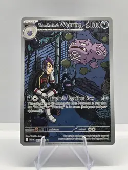 Team Rocket's Weezing 199/182 Illustration Rare Destined Rivals Pokemon NM - Image 1