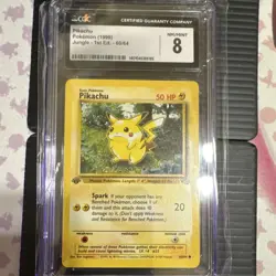 Pokemon TCG Pikachu Jungle 1st Edition 60/64 CGC 8 English 1999 - Image 1