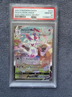 Sylveon VMAX 212/203 Pokemon TCG Evolving Skies Alternative Art PSA GEM MINT 10 - Image 1