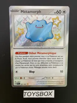Carte Pokemon Metamorph Shiny 201/091 / Destinees De Paldea EV4.5 / NEUF FR - Image 2