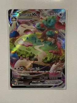 Pokemon TCG Snorlax VMAX Holo Ultra Rare Card 142/202 Sword & Shield - Image 1