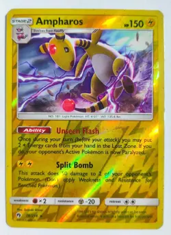 Pokemon TCG Ampharos Lost Thunder 78/214 Reverse Holo - Image 1
