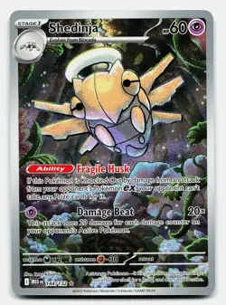 SHEDINJA MEGA EVOLUTION 144/132 NM ILLUSTRATION RARE POKEMON - Image 2