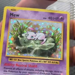 Pokemon Mew 53/108 Holo Basic English Standard Card 2016 Ken Sugimori Card Stock - Image 3