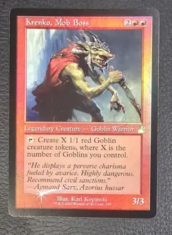 Krenko, Mob Boss (Retro Frame Foil) - Near Mint MTG Ravnica Remastered Magic - Image 1