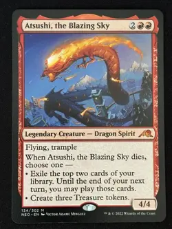 1x MTG Atsushi, the Blazing Sky - Kamigawa: Neon Dynasty (NEO) #134 - Magic - Image 1