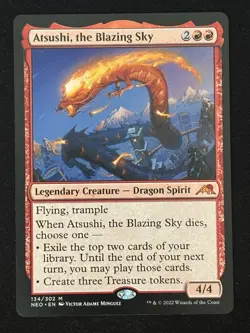 1x MTG Atsushi, the Blazing Sky - Kamigawa: Neon Dynasty (NEO) #134 - Magic - Image 3