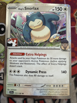 Hop's Snorlax 117/159 Cosmo Holo Play! Pokemon Prize Pack Series 8 - Image 1