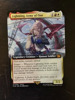 MTG Final Fantasy English Lightning, Army of One Extended Art 0498 Non-Foil - Image 1