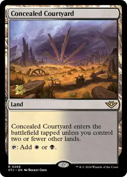 MTG Concealed Courtyard (OTJ) [Outlaws of Thunder Junction Prerelease Promos] Fo - Image 1