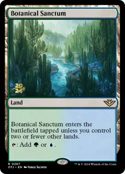 MTG Botanical Sanctum (OTJ) [Outlaws of Thunder Junction Prerelease Promos] Foil - Image 1
