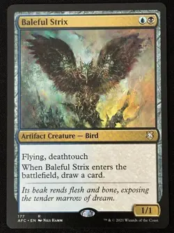 1x MTG Baleful Strix - Commander: Adventures in the Forgotten Realms (AFC) #177 - Image 1